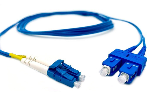 Kit 10 Peças - Cordão Óptico Duplex Mono Lc/sc Upc 2,50mt