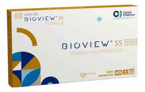 Lentes De Contato Bioview 55 Asférica Grau Esférico -5,25 Miopia