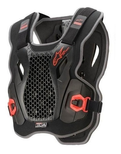 Colete Cross Alpinestars Bionic Action Chest Preto Vermelho