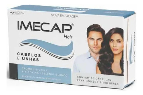 Imecap Hair Cabelos E Unhas Com 30 Cápsulas