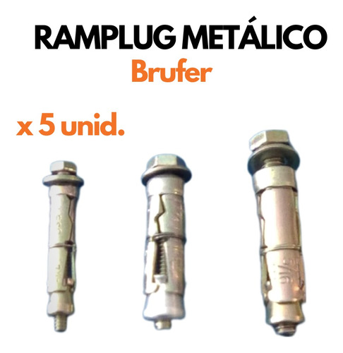 Ramplug Metálico Expansible 3/8 Brufer