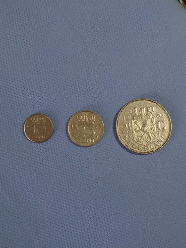 Moneda 10c, 25c Y 2 1/2 Florines Holanda
