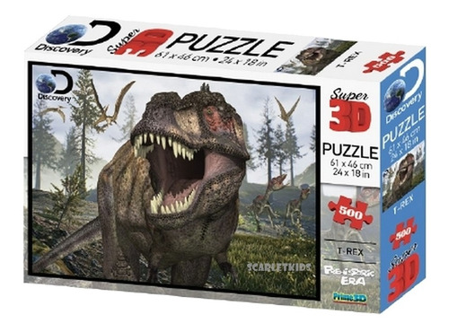 Puzzle Rompecabezas 3d 500 Piezas Dinosaurios Discovery Rex