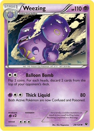 Cartas Pokemon Weezing 28/124 Reverse Fates Collide Fco