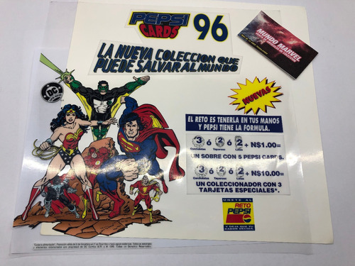 Adherible Original Pepsi Cards Dc Comics 1996 Promocional 