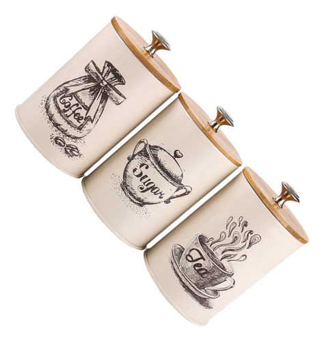 3 Latas Sellables Para Café, Tarros De Cocina Para Almacenar