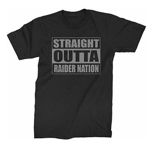 Mens Derecho Raider Nation Outta La Camiseta Pequeño Negro.