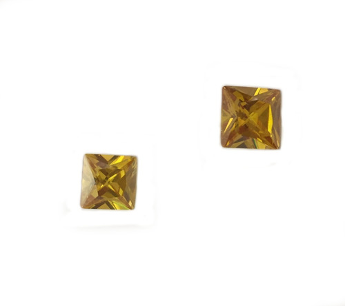 Diamante Canario Sintetico Corte Princess 10x10mm Paq 3 Pzas