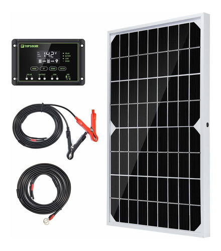 Topsolar Panel Solar Kit 10w 12v Monocristalino Con Controla