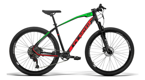 Bicicleta Aro 29 Gts Freio Hidráulico E Suspensão 1x12 Gx Cor Verde-vermelho Tamanho Do Quadro 17