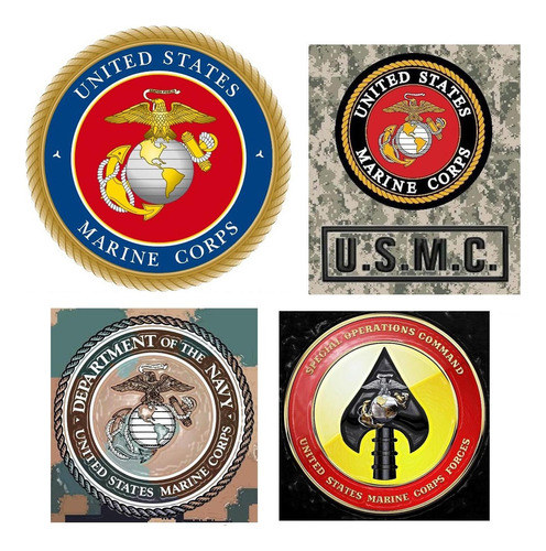 United States Marine Corps Stickers Autoadhesivos Set2