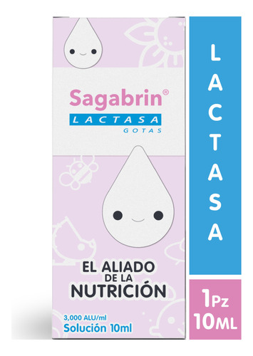 Sagabrin 10 Ml, Gotas Lactasa Para Intolerancia A La Lactosa