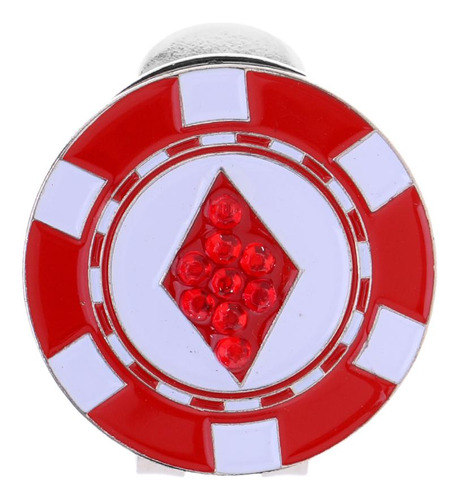 Durable Golf Ball Marker Golf Hat Clip Cap Clip Rojo