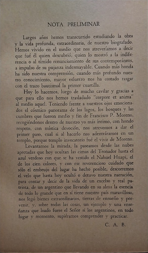 El Perito Moreno-carlos A. Bertomeu/prólogo E.de Gandía/1949 (Usado)