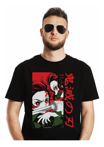 Polera Demon Slayer Tanjiro Nezuko Kamado Espada Sangre Anim