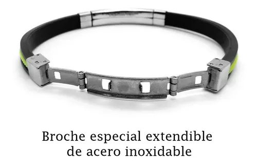 Pulsera con grabado en acero inoxidable personalizado alerta