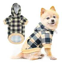 Comprar Sudadera A Cuadros Con Capucha Para Perro, Ropa