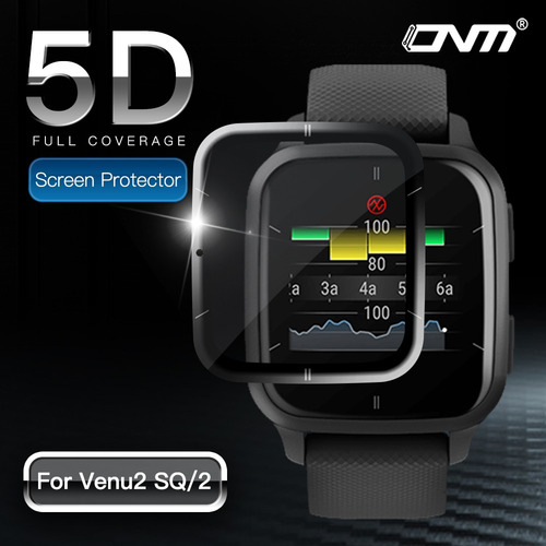 2 Micas Protectoras 3d Tpu Compatible Con Garmin Venu Sq 2