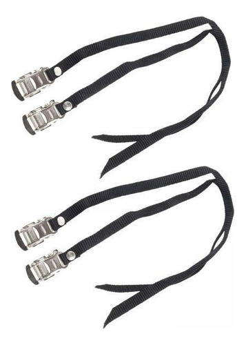 2 X 4x Correas De Pedal De Bicicleta Clips De Dedo Correas