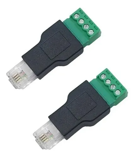 Conector Rj11 Macho A Terminal De Tornillo De 4 Pines, Adapt
