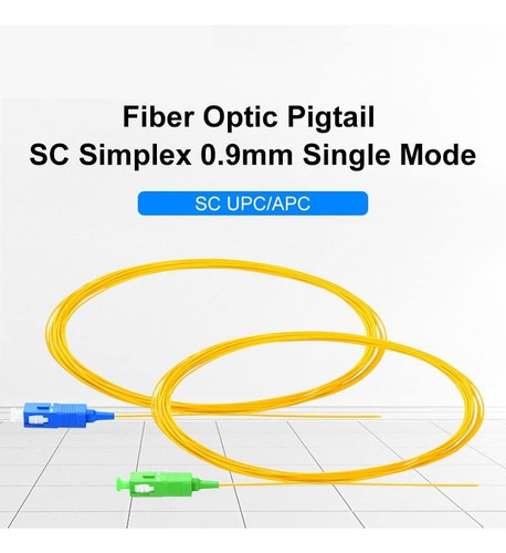 Cable Pigtail Sc Apc, Sc Upc, 1mt Fibra Óptica, Paq 10pcs.