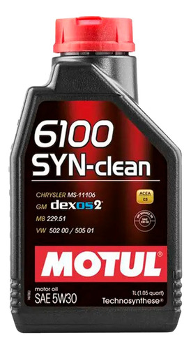 Aceite Motor Motul Syn Clean 6100 5w30 1lt 