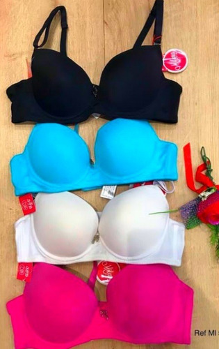 Imagen 2 de 7 de Pack De 3 Hermosos Brassieres Copa C. Anchos Con 3 Gafetes