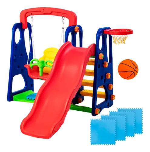 comprar Tobogán Infantil + Hamaca + Aro Basket+ Pelota+ Pisos El Rey