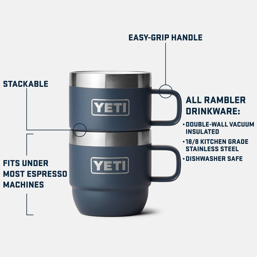 Taza De Apilable De 6 Oz Y Rambler, Acero Inoxidable, Taza A