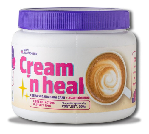 Cream'n Heal Crema Vegana Para Café Con Adaptógenos 300g