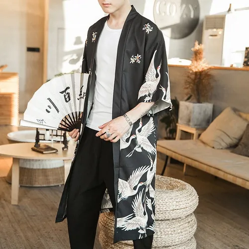 Kimono Japon s Para Hombre Yukata Chaqueta Retro Albornoz Cuotas