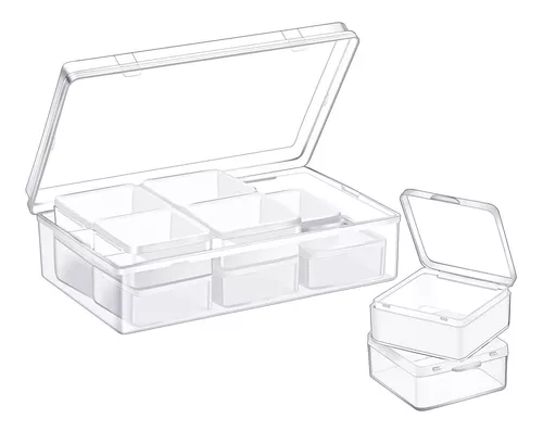  YUGOOD Caja organizadora grande transparente, organizador de 12  rejillas con divisores extraíbles para caja organizadora de cuentas, piezas  pequeñas, manualidades (tamaño 10.23 x 5.31 x 1.7 pulgadas) : Arte y  Manualidades