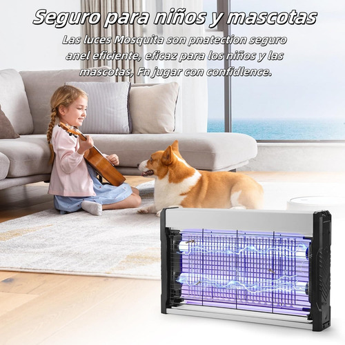 Auskang Lámpara Mata Mosquitos Eléctrico, Repelente de Mosquitos Electrico Potente 20W, Lampara Antimosquitos, Lamp Bug Zapper para Interior y Exterior Jardín Dormitorio Cocina