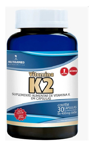 Vitamina K2 Nutramed 60, 400 mg, cápsulas, sabor neutro