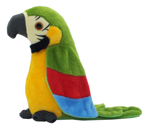 Papagayo De Peluche Talking Parrot Repeats What You Say, Reg