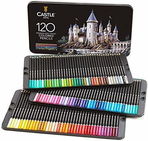 Castle Art Supplies 120 Lapices De Colores Para Colorear Pa