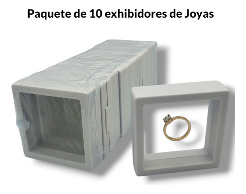 Marco Exhibidor 3d Para Joyeria, Monedas, Pack 10pzs 7x7cm