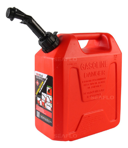 Galão Tanque De Gasolina 10 Litros / 2.6 Gl Vermelho C/ Bico