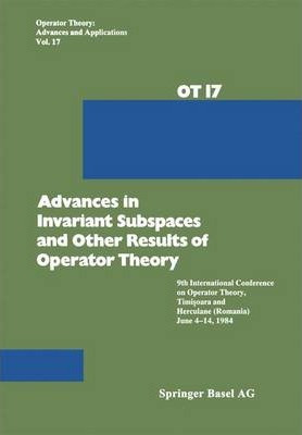Libro Advances In Invariant Subspaces And Other Results O...