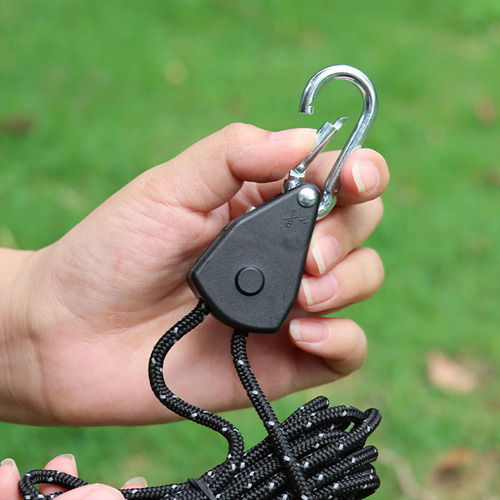 Colgador De Cuerda De Amarre Con Trinquete Cordón Guyline Pa