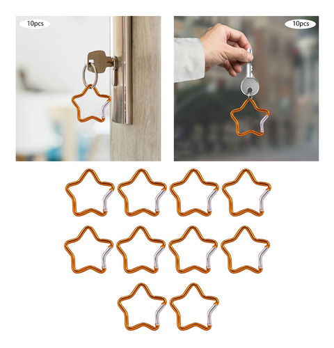 4 Mosquetón Con Forma De Estrella De Cinco Puntas, Clips