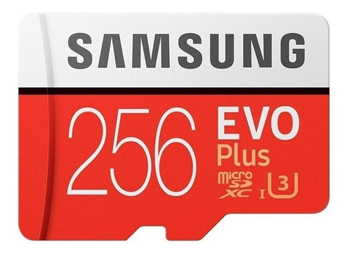Imagem 1 de 3 de Cartão de memória Samsung MB-MC256GA/APC  Evo Plus com adaptador SD 256GB