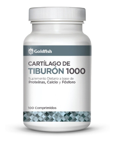 Imagen 1 de 1 de Cartilago De Tiburon 1000 Mg. Con Calcio Goldfish X 100 Caps