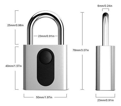 Cadeado Inteligente Com Impressão Digital Bluetooth App Lock