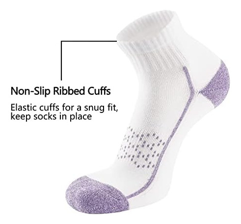 Hepsibah Calcetines Tobilleros Atléticos Para Mujer Algodón