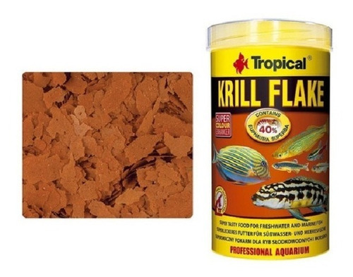 Alimento Premium Tropical Krill Flakes Hojuelas Peces 100grs