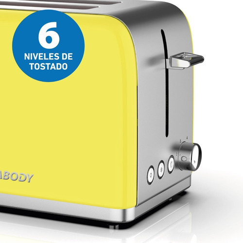 Imagen 4 de 10 de Tostadora Peabody 6 Niveles 1050w 2 Ranuras Varios Colores