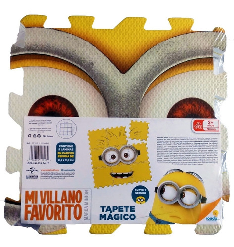 Tapete Fomy Minions Fomi Bebe 9 Fichas 30cm Foami 