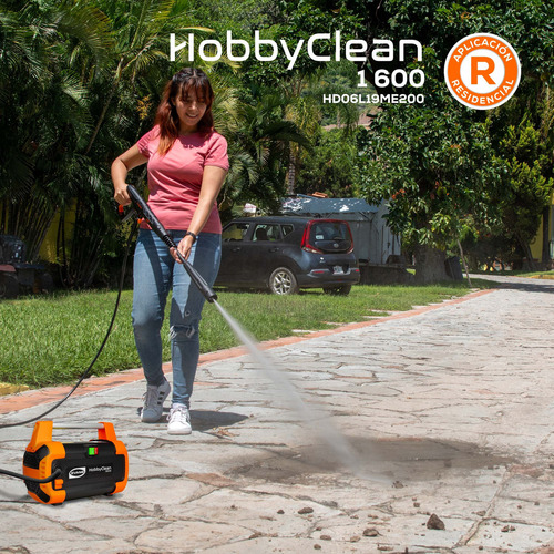 Hidrolavadora Hobby Clean Evans 1.6kw 1900psi 120v 2hp 6lpm Color Naranja Frecuencia 60hz