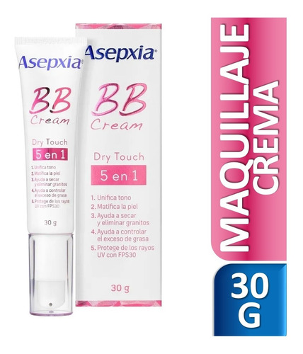 Asepxia Bb Cream Dry Touch 5 Beneficios En 1 30grs